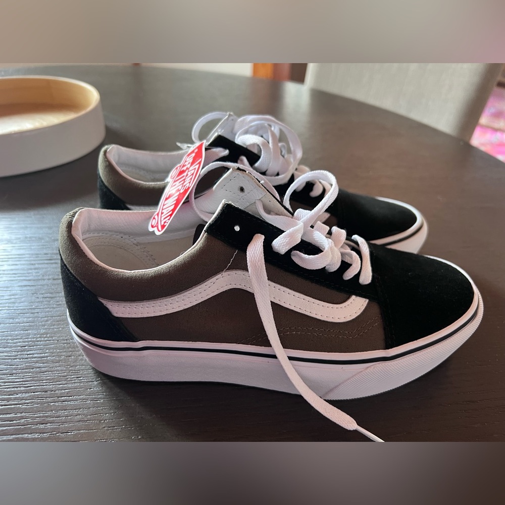 Olive Green platform vans